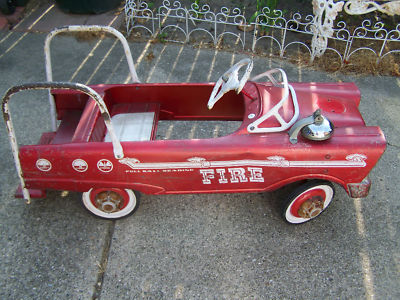 vintage murray fire truck pedal car