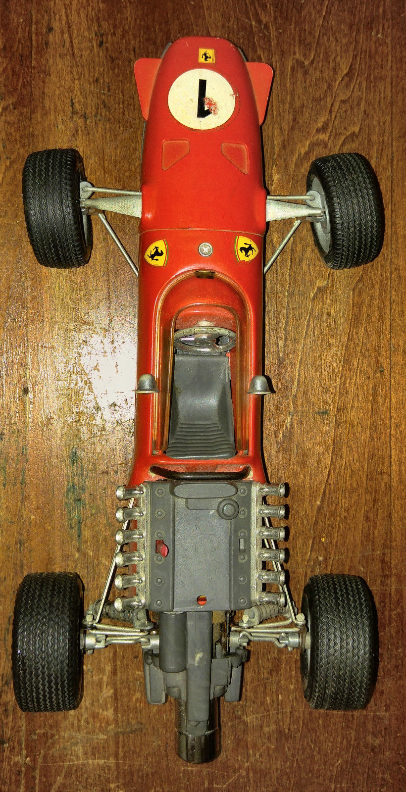Vintage Schuco Ferrari Formula Formel Race Car Wind Up Toy