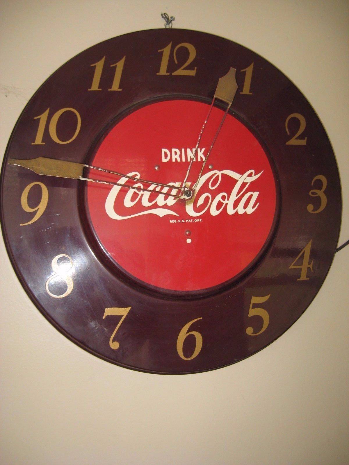 VINTAGE LARGE COKE CLOCK Antique Price Guide Details Page