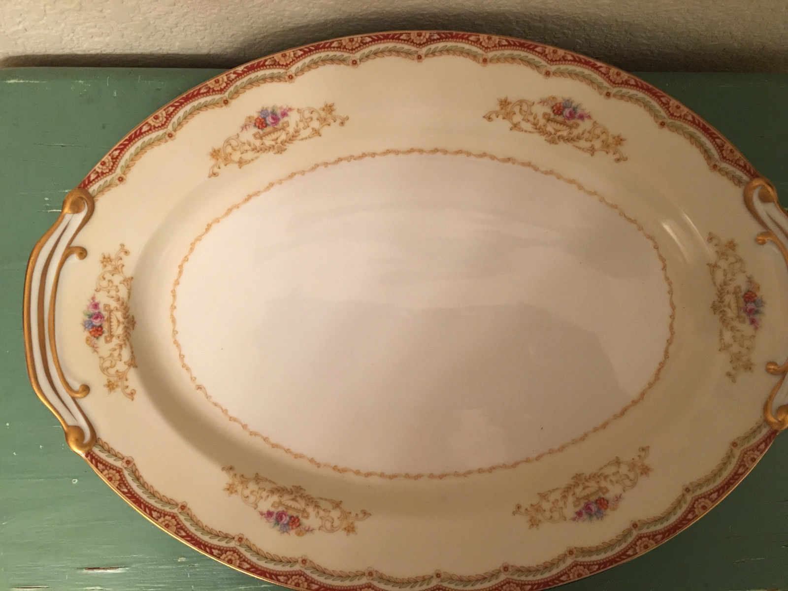 VINTAGE FUJI CHINA PLATTER MADE IN OCCUPIED JAPAN VICTORIA PATTERN