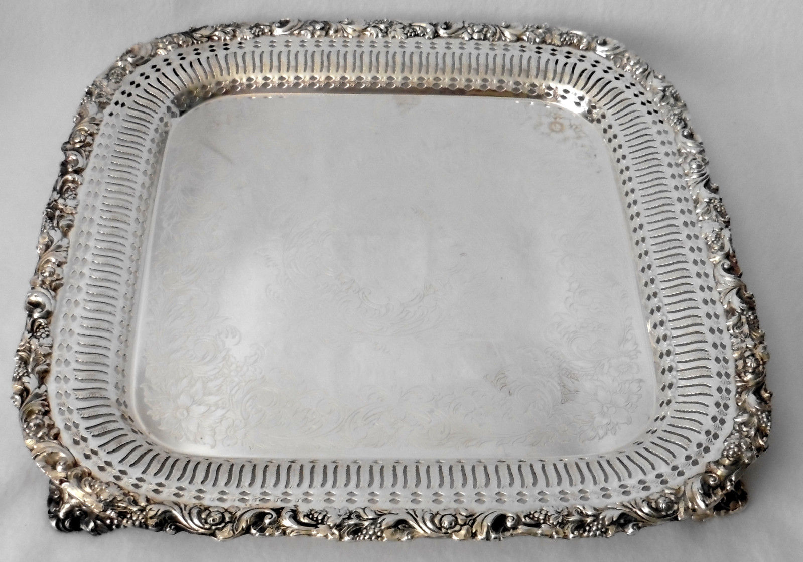 Vintage Silver Plate Tray ster Wilcox International Silver 322