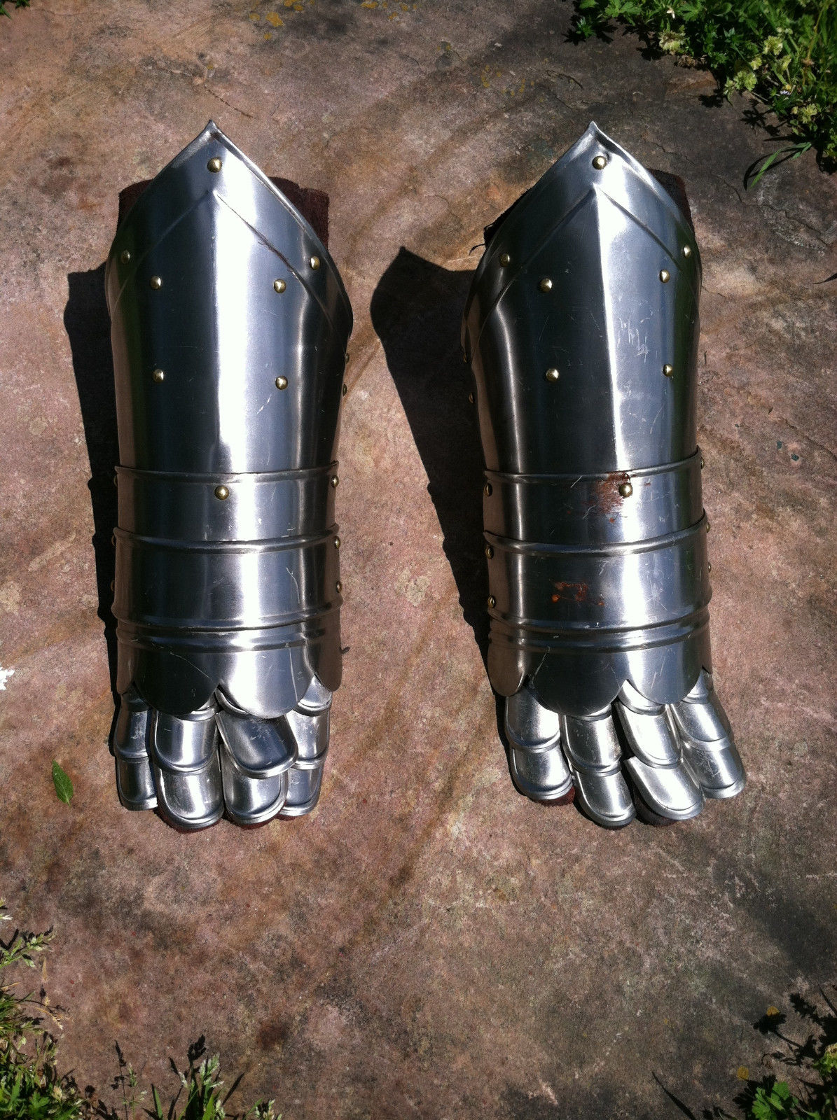 Medieval Gauntlets Armor Metal Plate one Pair set Gloves Knight