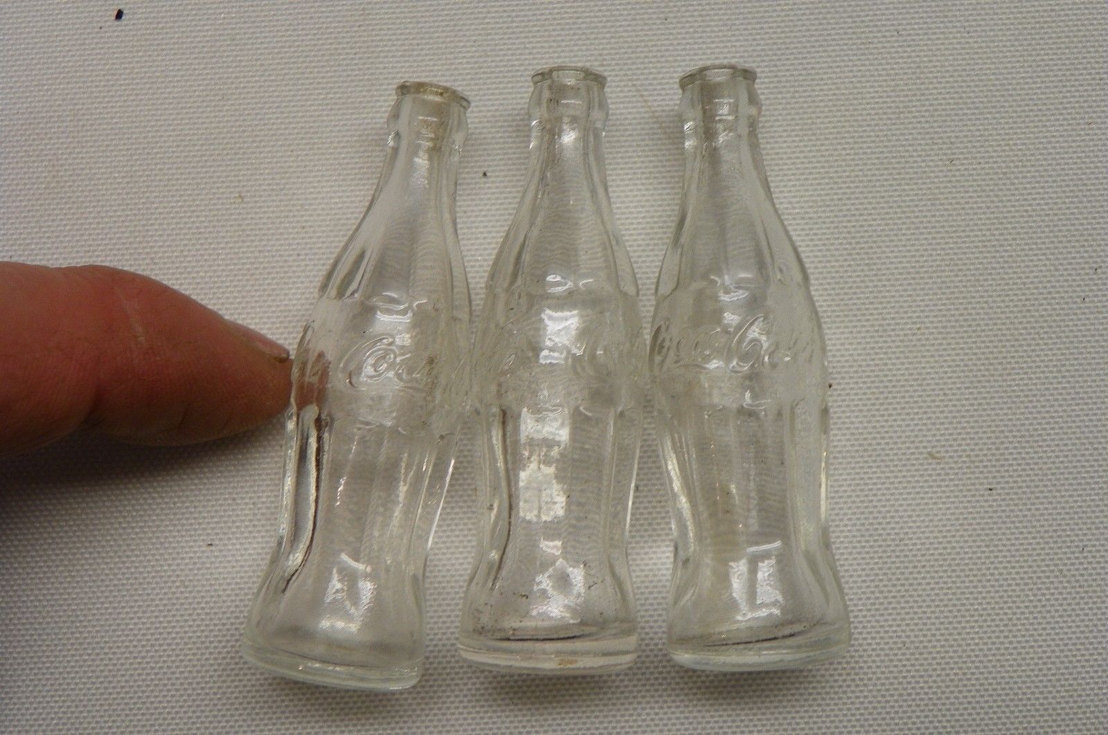 3 antique miniature glass COCA COLA BOTTLES Antique Price Guide Details Page