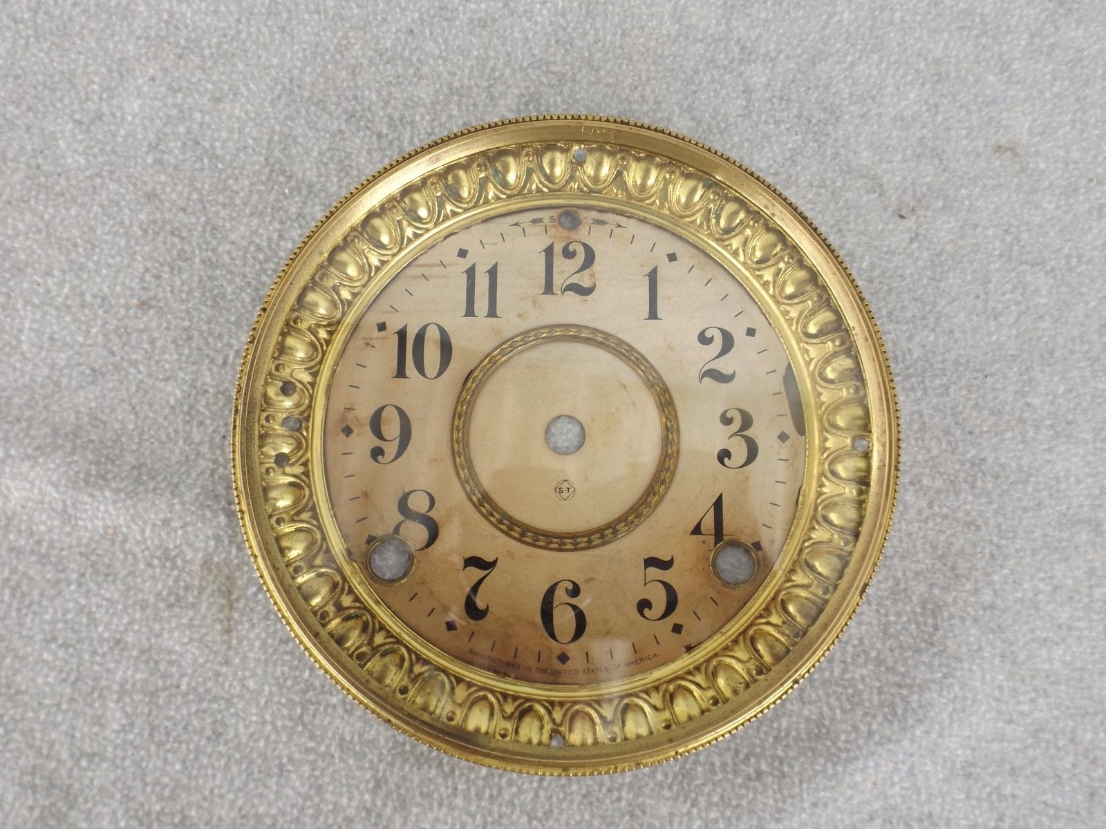 OLD 1800S ANTIQUE SETH THOMAS MANTLE SHELF DIAL BEZEL GLASS CLOCK PARTS