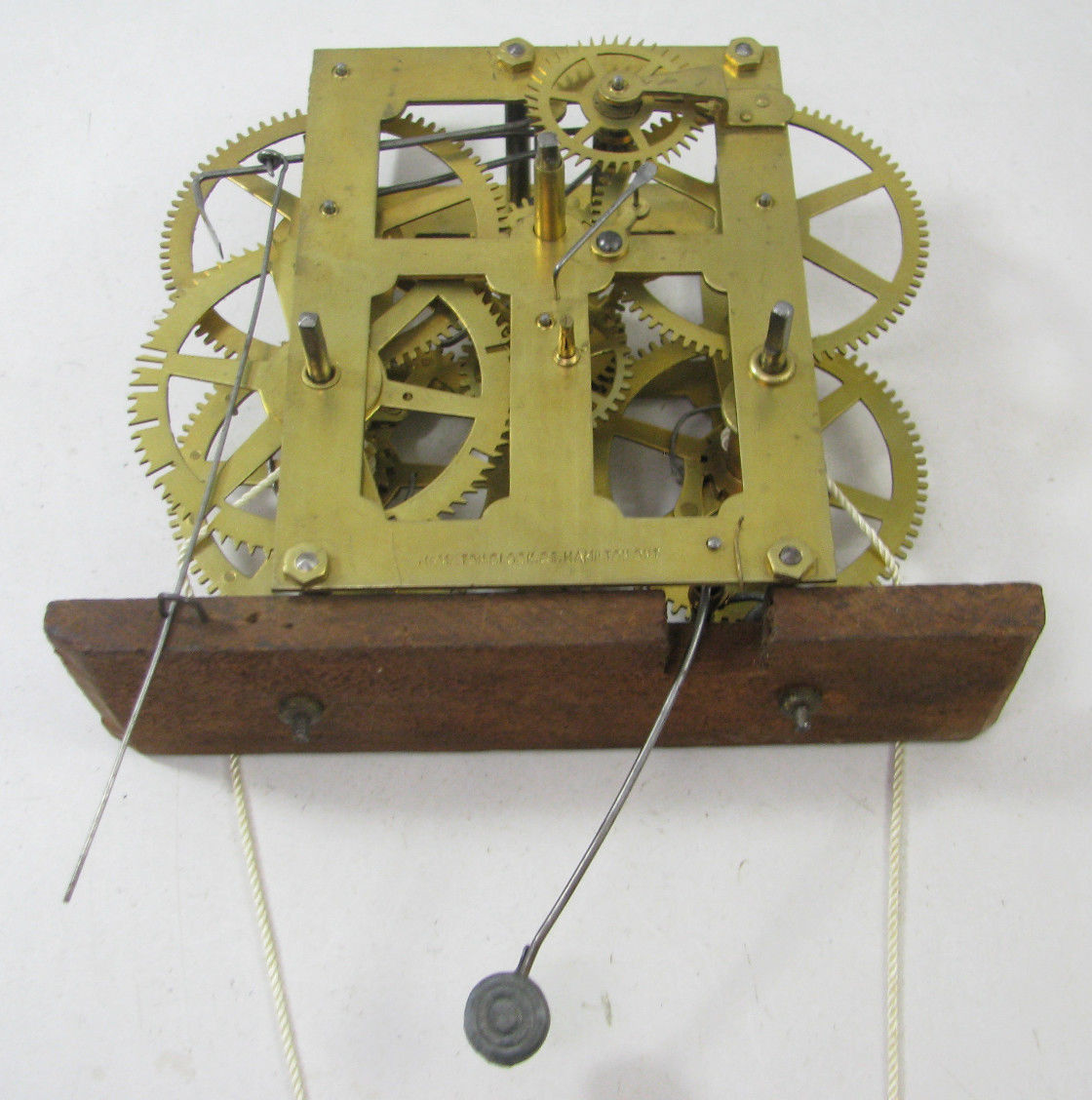 ANTIQUE HAMILTON OG WEIGHT DRIVE CLOCK MOVEMENT PARTS REPAIR Antique