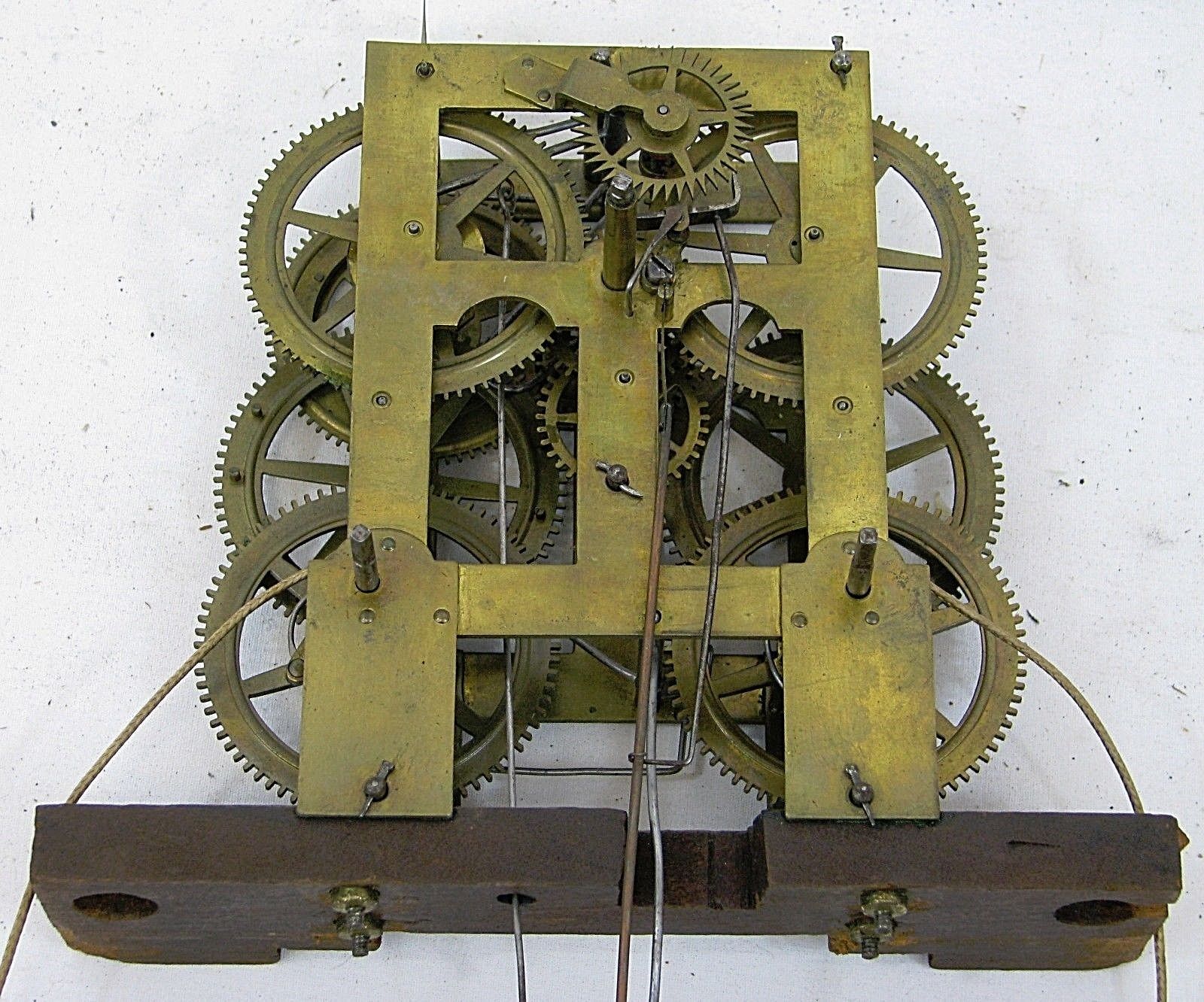 ANTIQUE ELISHA MANROSS WEIGHT DRIVEN TRIPLE DECKER CLOCK MOVEMENT PARTS Antique Price Guide