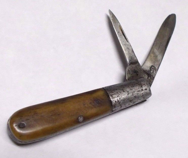 Antique Wolfertz & Co. 2 Blade Bone Handle Pocket Knife Antique