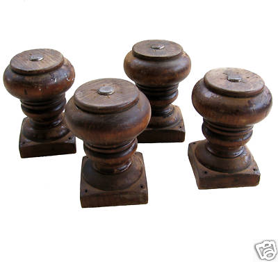 Wood Furniture on Vintage Antique Wood Furniture Legs Feet 4 Legs Completed
