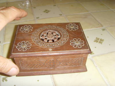 Cent Body Jewelry on Antique French Miniature Breton Coffer 4 Doll Jewellry Completed