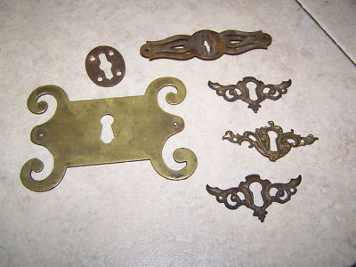 Antique Furniture Hardware on Antique Furniture Hardware Escutcheon Key Plate Lot O 7 Completed