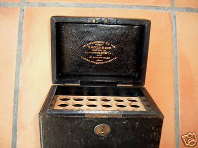 Antique Medical Furniture on Antique Medical Homeopathic Leather Wood Box 1860 S  Completed