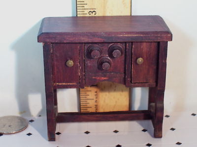 Antique Vintage Furniture on Antique Vintage Wood Doll House Furniture Radio Cabinet Completed