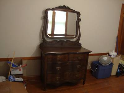 Antique Dresser on Antique Dresser With Mirror Completed