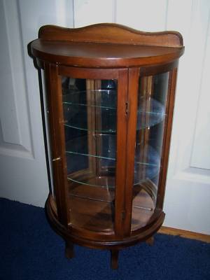 curio glass curved cabinet salesman sample guide antique furniture completed antiquesnavigator
