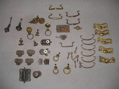 Antique Furniture Hardware on Antique Furniture Hardware Lot Cabinet Pulls Latches Completed