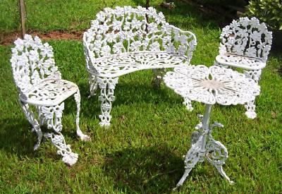 Antique Wrought Iron Garden Furniture on Antique Wrought Iron Patio Furniture Completed