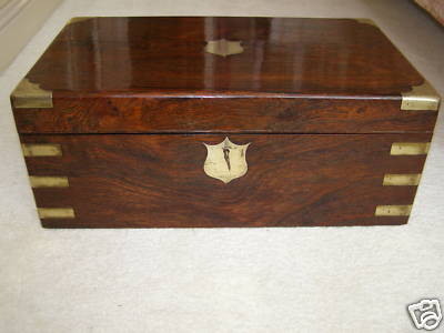 Antique Regency Furniture on Antique Regency Rosewood Writing Slope With Key  Completed