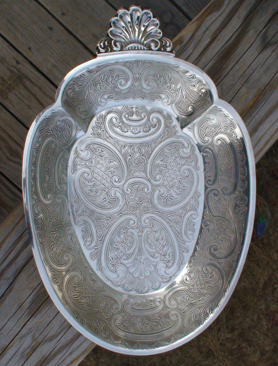 Ebay Antiques on Antique English Barker Bros  Silver Plate Serving Dish Completed