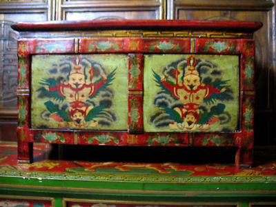 Antique Tibetan Furniture on Tibetan Antique Hand Painted Low Table Cabint Completed