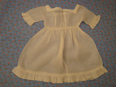Making Baby Dolls on Antique Homemade Baby Doll Dress  Cotton Organdy Completed