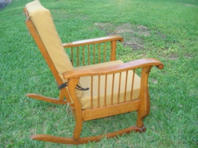 Chair Feet on Oak Rocking Chair Quarter Sawn Recliner Ormond Hotel 2 Completed