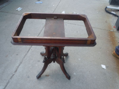 Wrought Iron Beds Denver on Old Eastlake Marble Top Hall Table  99 00 Completed