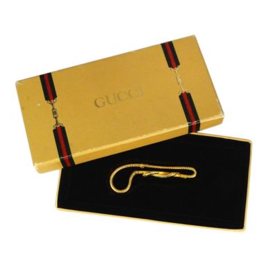 Antiques Ebay on Authentic Vtg Gucci Gg Logo Braided Gold Vermeil Swivel Lock Keychain