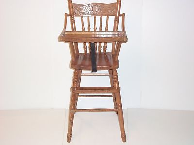 Wooden High Chair on Antique Wooden High Chair Completed