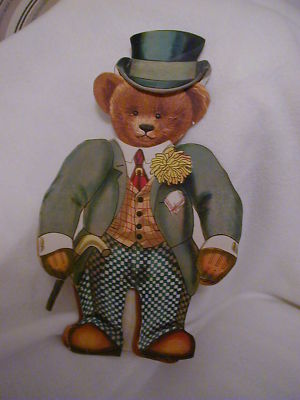 blank paper doll template. teddy bear paper doll tom.