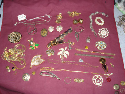 Vintage Costume Jewelry  on Vintage  Antique Costume Jewelry Lot Completed