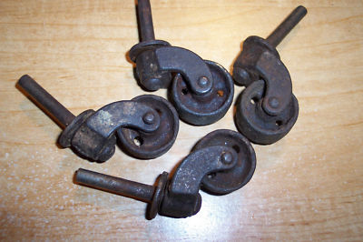 Furniture Casters Antique on Old Antique Cast Metal Furniture Casters Wheels Completed