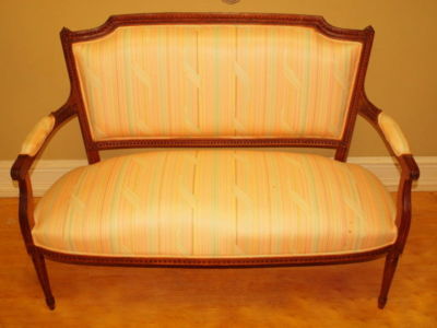 Drexel Sofa on Antique Carved French Mahogany Loveseat Sofa Settee Nr Completed