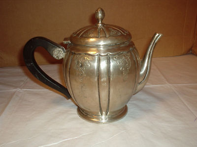 Pictures Silver on Antique 800 Silver Teapot 374 Grams Completed
