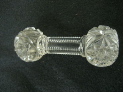 Antique Design Stopwatch on Antique Cut Crystal Master Knife Rest 4 1 2  Vintage Completed