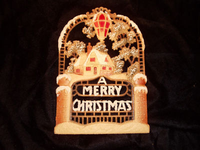 Antique Xmas Decorations on Antique Embosed Christmas Decoration German Die Cut Completed