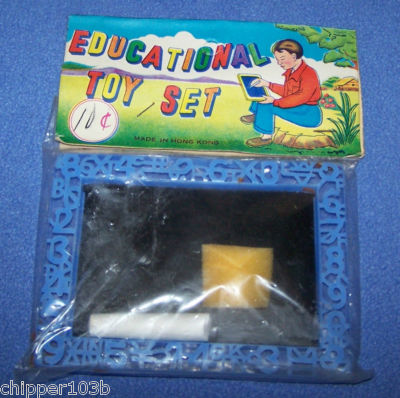 Educational  Store on Dime Store Educational Toy Set Mini Chalkboard   1950 S   Hong Kong