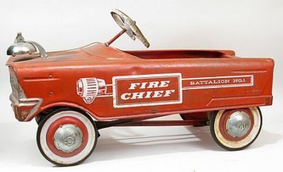 ANTIQUE FIRE TRUCK PEDAL CAR - THEFIND