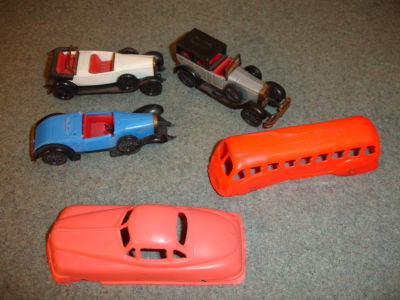 VINTAGE TIN TOYS - CARS, TRUCKS, MOTORCYCLES  OTHER COLLECTIBLES