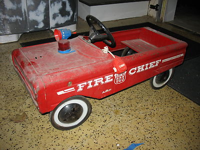 vintage metal fire truck pedal car