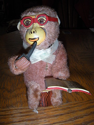 1970's smoking monkey toy