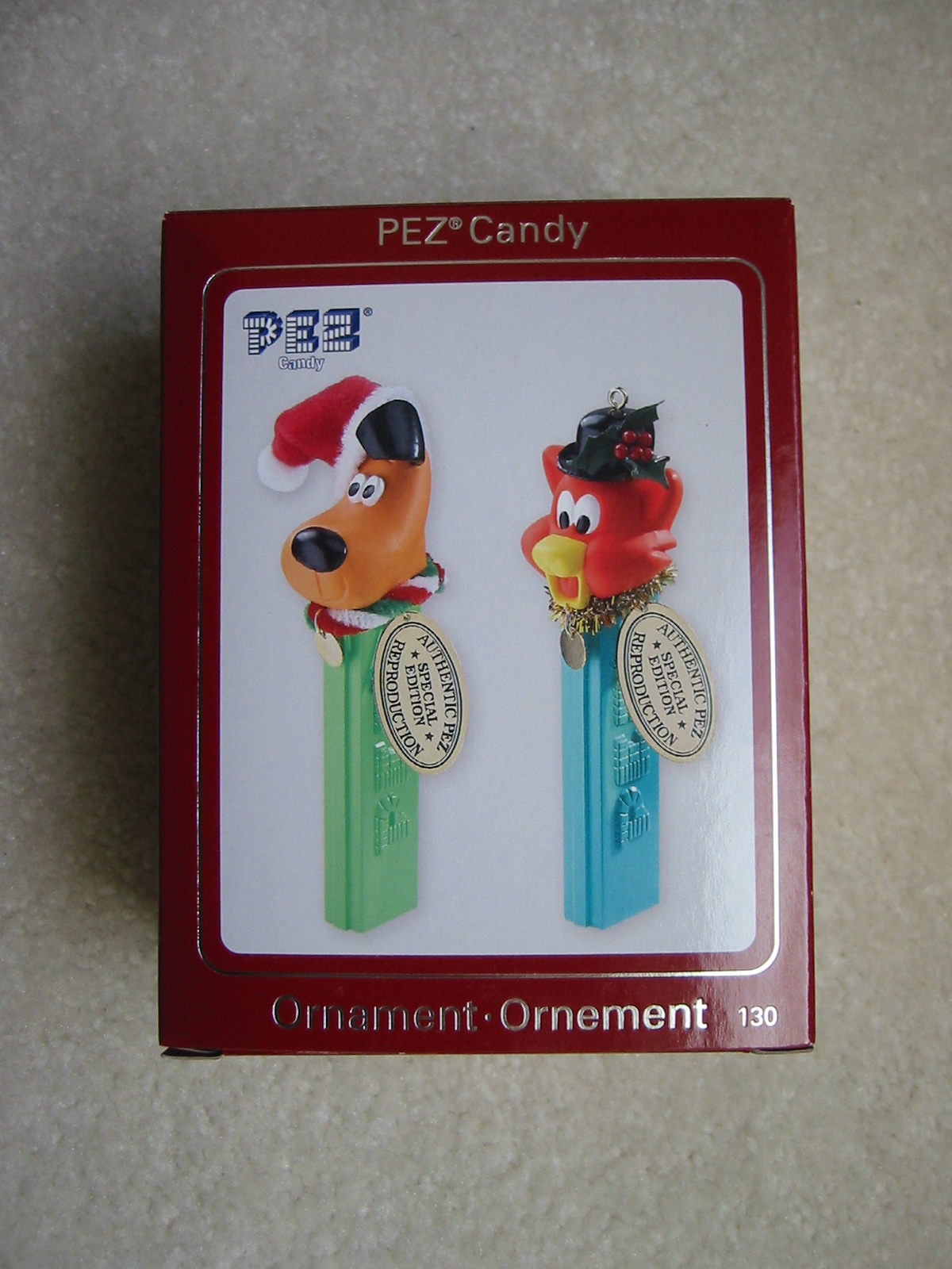 Pez Vintage Cat and Dog Ornament Set