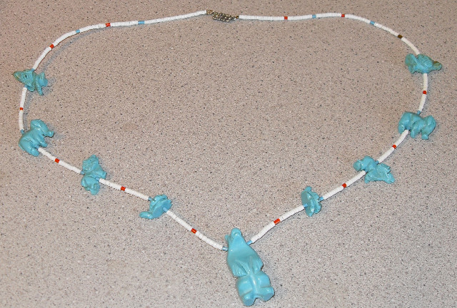 Turquoise fetish necklace