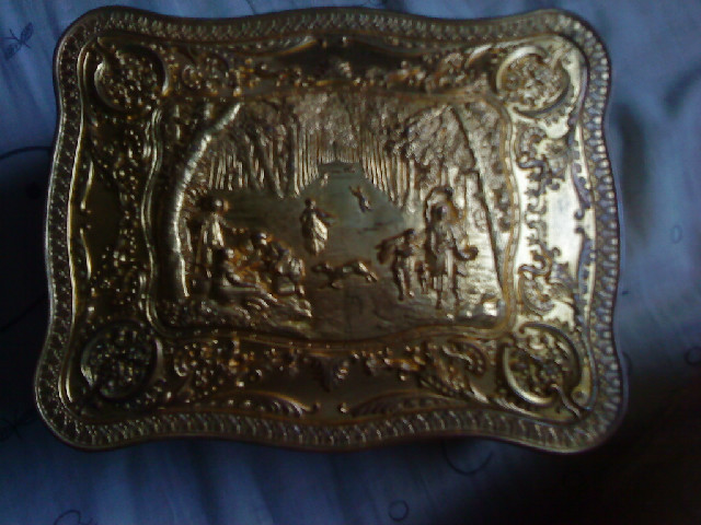 an antique ancient jewellery box approx 120 years old