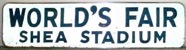 1964 Worlds Fair Railroad Sign
