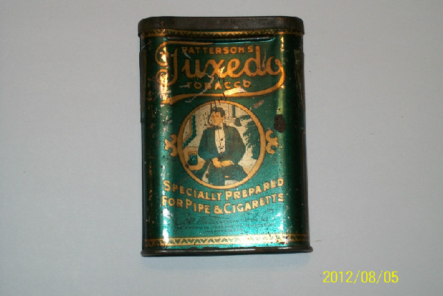 Tuxedo Pipe& Cigarette Tobcco Tin, 1918 tin