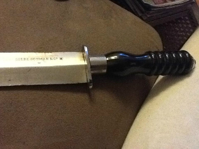 Rare Siebe Gorman Chrome Fitting Diving Knife