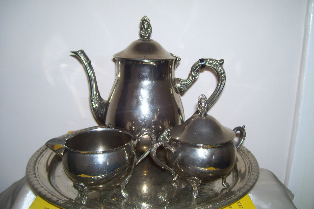 silver plated tea set