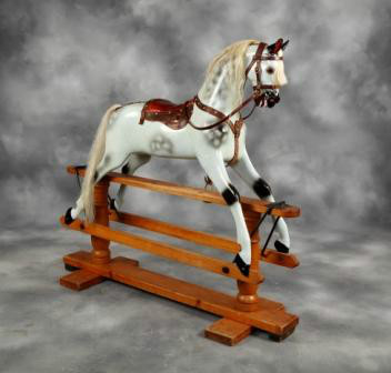 BEAUTIFUL ANTIQUE F H AYRES ROCKING HORSE
