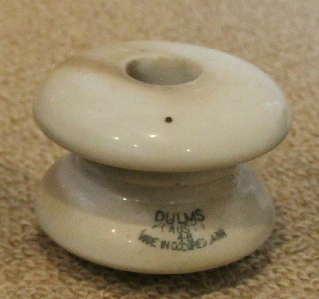 1948 Dulms porcelain insulator made in occupied Japan