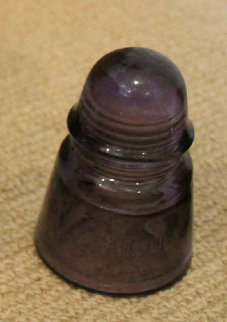AGEE CD 422 glass insulator in amethyst purple